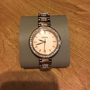 Fossil rose gold watch